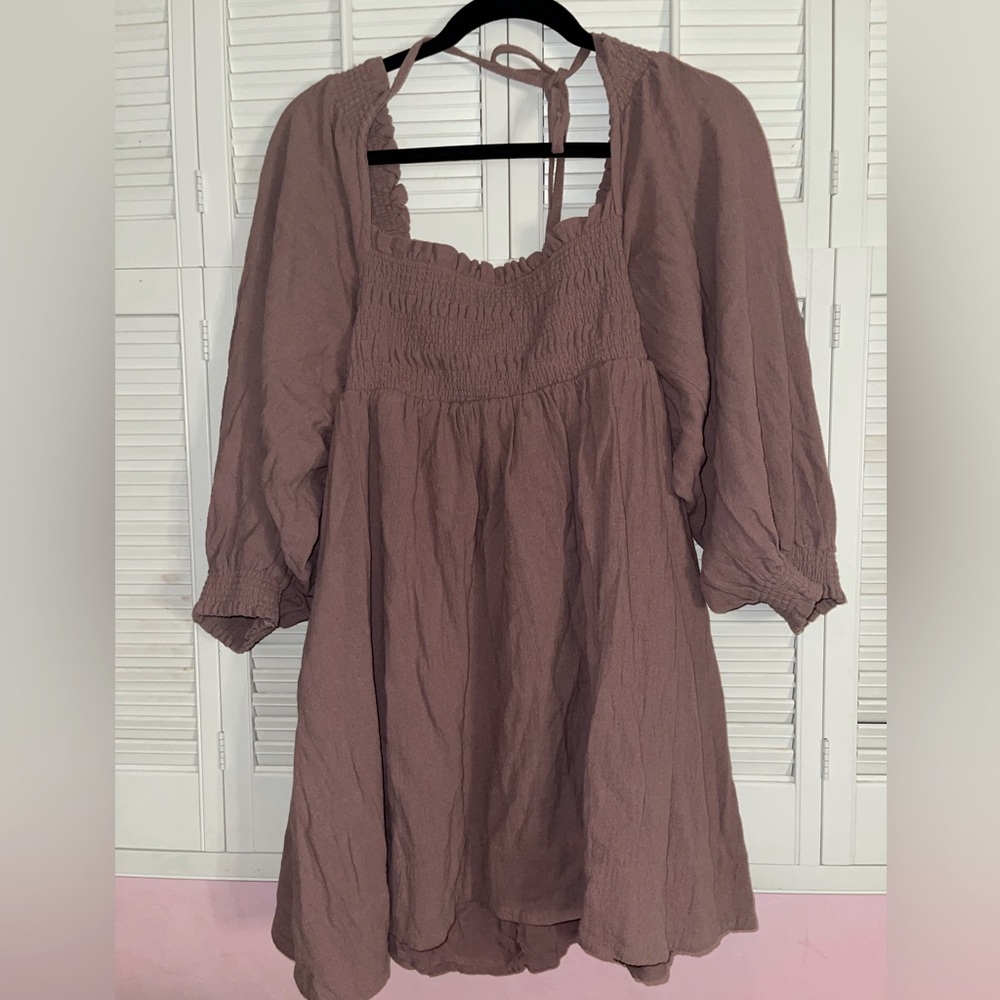 Mauve babydoll dress